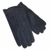 Isotoner Excursions Mens Black Suede Leather Gloves Soft Brushed Fleece Lining