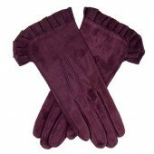 Italian Silk Lined Suede Gloves Size 8 Color VIOLA By Fratelli Orsini (CA4125)