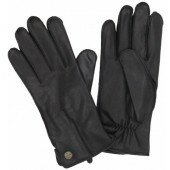 Marc New York By Andrew Marc Men's Single Point Leather Glove, Black, Large