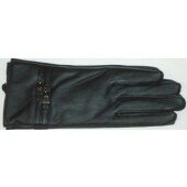 Genuine Black Leather Gloves with Microfiber Thinsulate Lining for Women and Teens SizeMedium/ Large