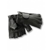 Interstate Leather Unisex Fingerless Gloves (Black, X-Small)