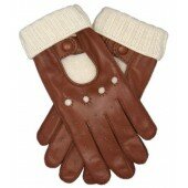 Winter Leather Driving Gloves with Cashmere Lining Size 9 Color BRN By Fratelli Orsini (CD3149)